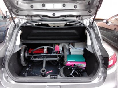 Poussette high trek outlet pliée